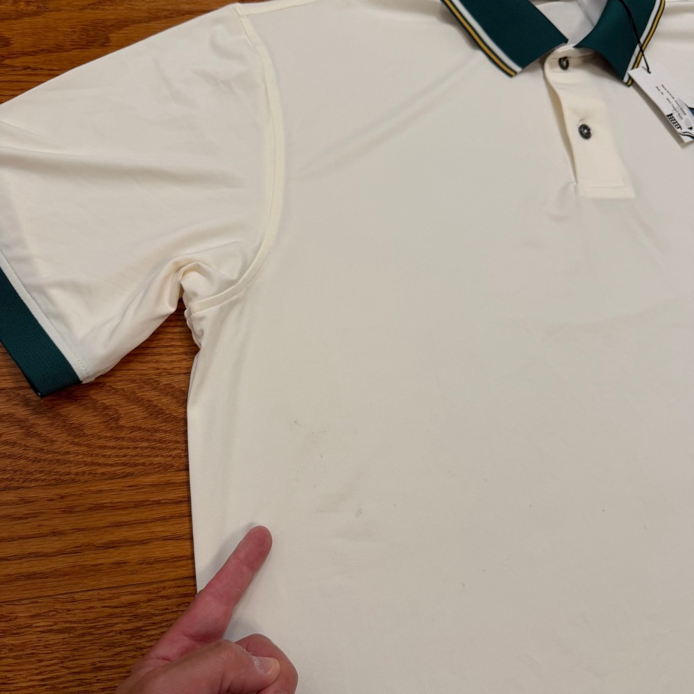 New Devereux Golf Polo Shirt Mens XL White Skull Head Logo Performance - Picture 7 of 14